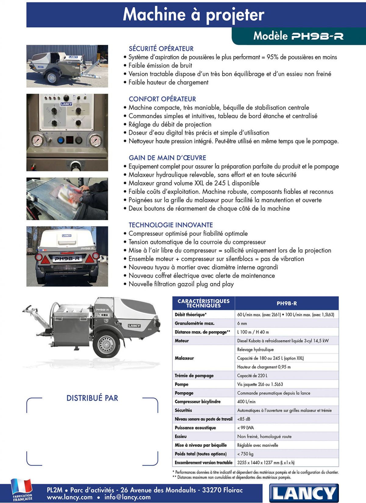 Machines à projeter pour professionnels de TP / Bâtiment, Finistère